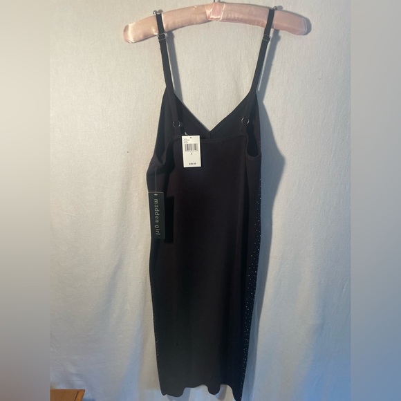 Madden Girl Blue Slip Midi Dress V-Neck Sleeveless - Picture 2 of 6